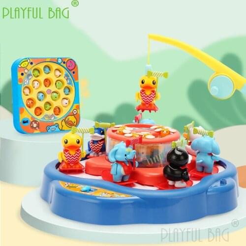 Baby electric duck fishing toy set suit children magnetic children puzzle toy 3-6 years old The best gift for children