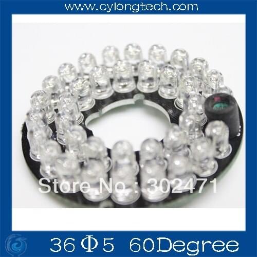 Infrared 36 x 5 IR LED board 60 Degree for CCTV cameras night vision DC12v power supply.CY36F5-60
