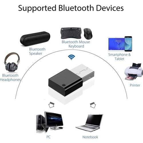 KEBIDU Bluetooth 5.0 Car Kit Wireless Audio Receiver USB Dongle Adapter for Car Radio MP3 Player Wireless Mouss No 3.5mm Jack