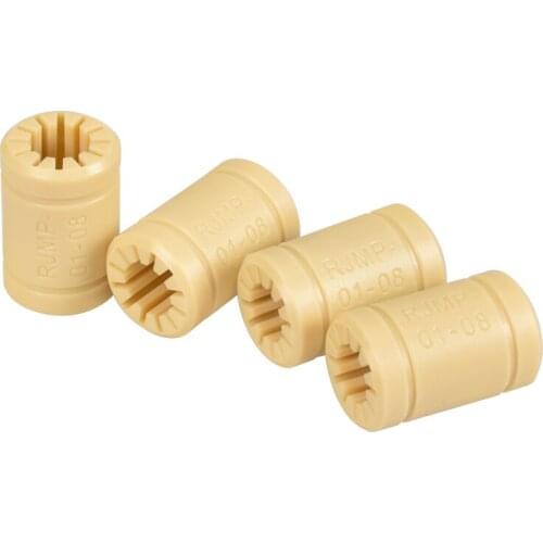 4/10PCS RJMP-01-08 Solid Polymer LM8UU Linear Bearing 8mm Shaft CNC Plastic Bushing Reprap Prusa Medel For 3D Printer