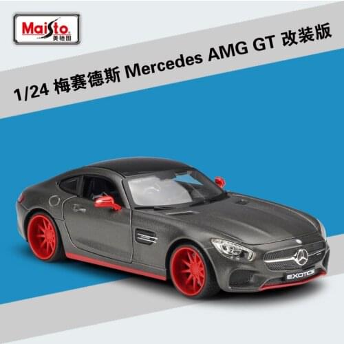 Maisto Diecase 1:24 AMG GT SLS AMG Red Yellow Grey Open-topped Cabriolet Sport Cars Static Simulation Alloy Model Car