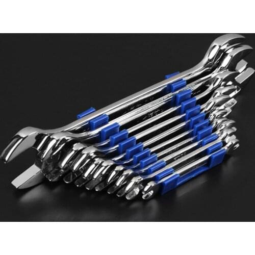 10pcs metric double open end wrench spanner chrome vanadium
