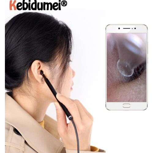 Dropship Mini 3in1 USB HD Visual Ear Spoon Camera 5.5mm Ear Cleaning Endoscope for Android PC Ear pick Otoscope Borescope Newly