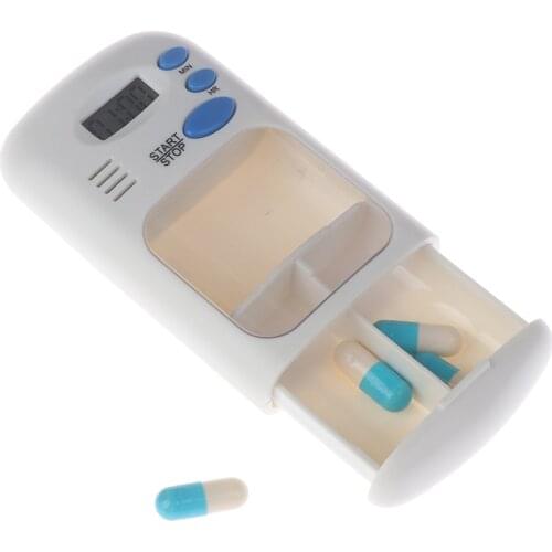 Mini Portable Travel Pill Reminder Drug Alarm Timer Electronic Box Digital Pill Box Timer With Electric Alarm Medicine Pill Case