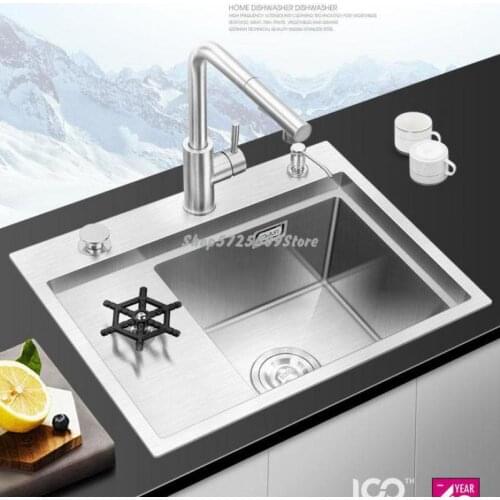 Cup Washer Sink Kitchen Multi-function Bar Counter Sink With High Pressure Cup Washer Sink Single Sink Vegetable Sink