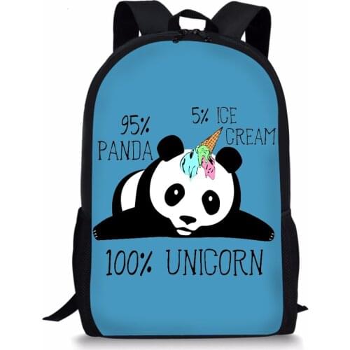 HaoYun Fashion Childrens Backpack Panda Unicorn Pattern Students School Bag Cartoon Animal Prints Teenagers Book-Bags Mochila