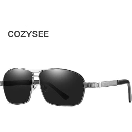 Polarized Sunglasses Steampunk Sunglasses Square Metal Men Style