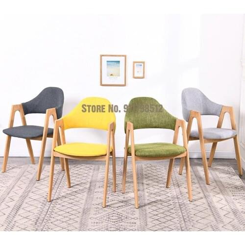 Dining chair home modern minimalist stool backrest desk chair net red makeup chair Nordic imitation solid wood table and chair