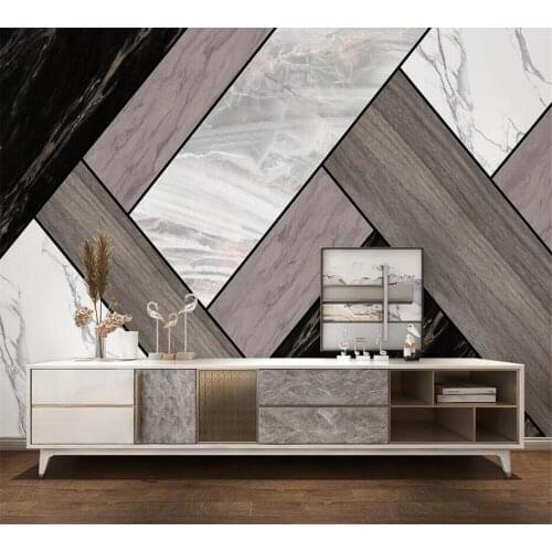 Beibehang Anpassen neue licht luxus geometrische marmor muster moderne minimalistischen TV hintergrund papel de parede tapete