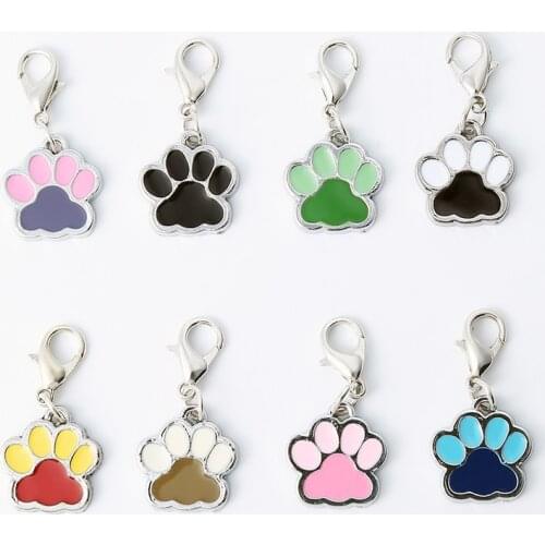 5pcs/lot Wholesale lovely animal Charms dog paw color claws pendants key chain charm DIY bracelet necklace Gift for friend woman