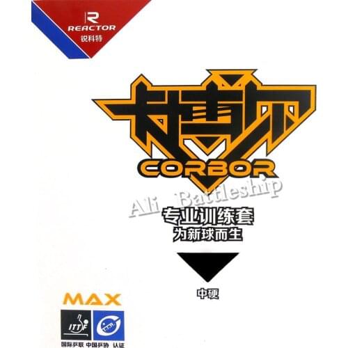 Original 2x Reactor Corbor professional training Pips-in Table Tennis Rubber with Sponge 1 Red and 1 Black