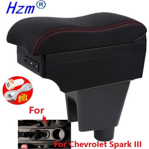 For Chevrolet Spark III Armrest box 2011 2012 Aveo T200 Car armrest box car accessories interior storage box