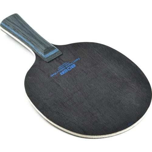 Table Tennis Ping Pong Racket Blade Long Handle Grip 7 Ply Blade Carbon Fiber