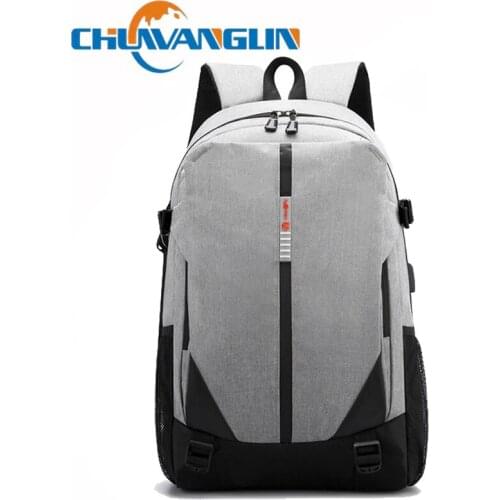 Chuwanglin Casual Male backpack Travel Bag Backpacks USB Charging schoolbag Laptop Bags Casual Rucksack Daypack bag F703001