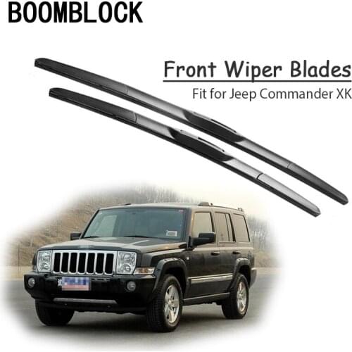 BOOMBLOCK 2PCS High Quality Front Windshield Wiper Blades For Jeep Commander XK XH 2005-2012 Accessories
