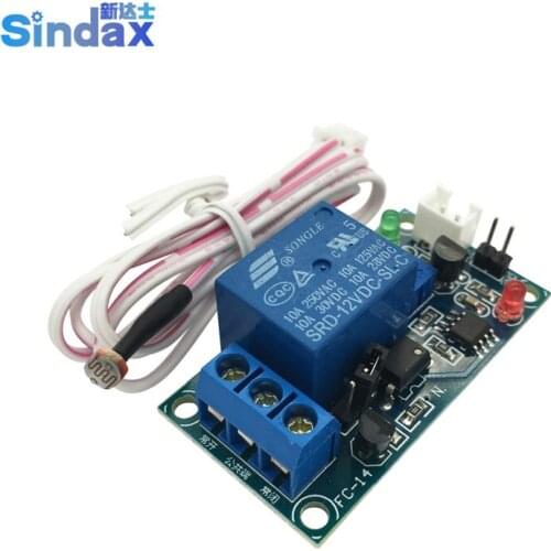 Sindax DC 12V Photosensitive Resistor Relay Light Control Switch No Light Induction Control Module With Extension Wire