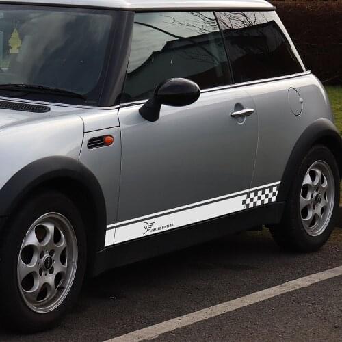 Car Styling Door Side Racing Stripe Skirt Limited Edition Decal Stickers for MINI Cooper R50 R52 R53 R56 R57 F56 R60 Accessories