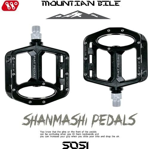 5051 Magnesium alloy bicycle pedals mtb mountain bike pedals wide lubrication flat road bike bearing pedals multicolor