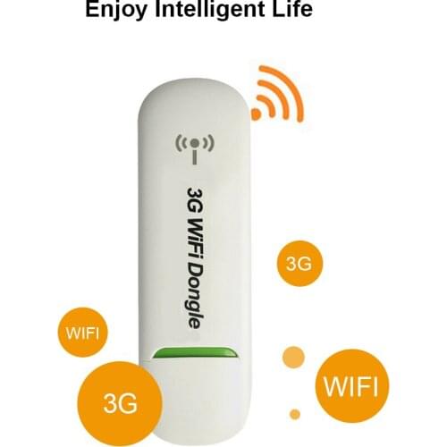 3G WiFi Hotspot 3G Mobile Router Mini USB Mobile WiFi USB Dongle Wireless WCDMA Modems With SIM Card Slot(Black/White)