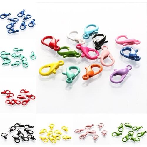 Metal Color Lobster Clasp Hook For Necklace Bracelet Handmade DIY Fashion Jewelry Making Accessories Supplies 6x12mm/8x14mm