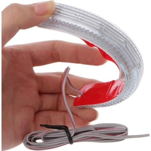 652F 1 Pair 12V Car Auto 9 Amber LED Side Door Mirror Soft Turn Signal Light Universal