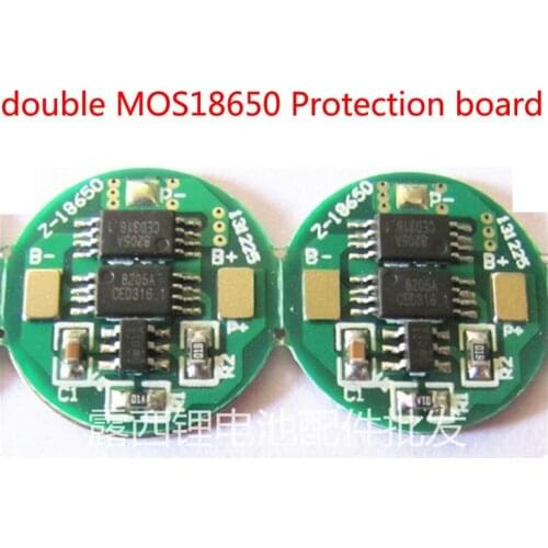 10pcs/lot 18650 18650 Lithium Battery 4.2v Battery Board Charge And Discharge Universal Double Mos Board
