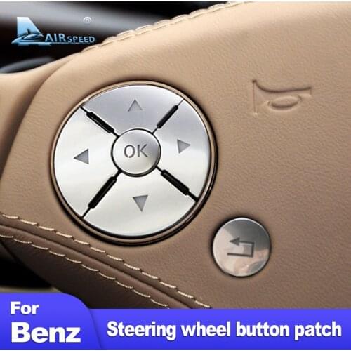 12pcs Car Steering Wheel Buttons Sticker for Mercedes Benz GLK GL ML R C E S CLS SLK Class W204 W212 W211 W251 W203 Accessories