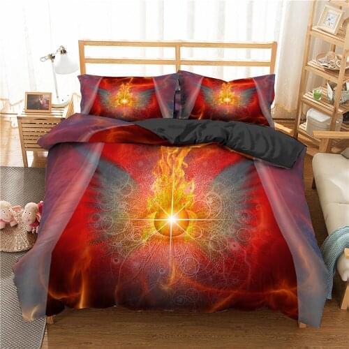 2021 Bedding Set 3D Wing Microfiber Duvet Cover Queen King Size Quilt cover Pillowcase Bedding Room Decor Bedclothes Textile