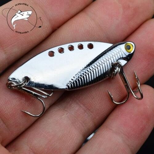 6PCS/lot Ocean Metal Fish Spinner Spoon Bait 50mm/11g Fishing Lures Hard Bait Crankbait With Hook Artificial Fishing Bait Lures