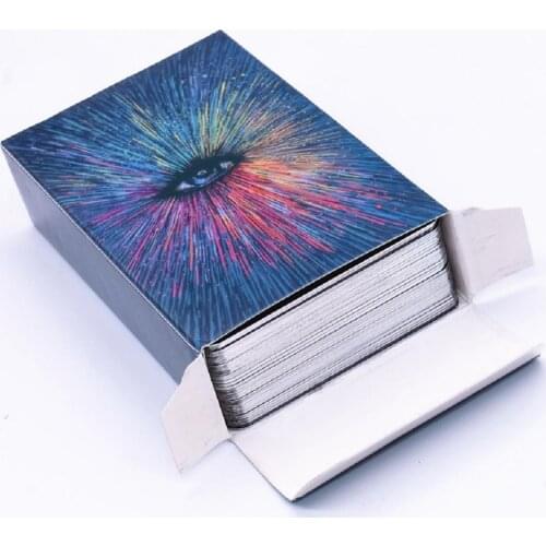 79pcs Deck Tarot Cards DIY Silver Plating Prisma Visions Tarot Cards Divination Fate Deck Board Game Cards For Family Party