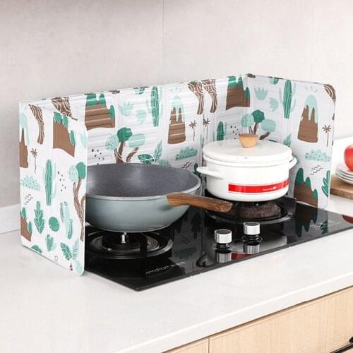Aluminum Foldable Oil Baffle Gas Stove Baffle Kichen Accessories Plate Kitchen Frying Pan Oil Splash Protection Screen Tools