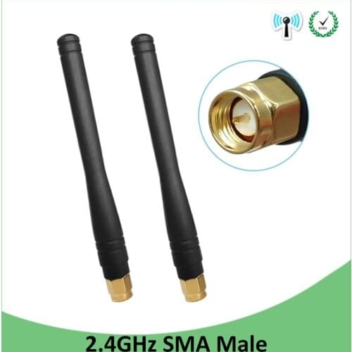 2pcs 2.4GHz WIFI Antenna 2dBi-3dbi Aerial SMA Male connector wi fi antena 2.4 ghz antenne wi-fi for Wireless Router antenas