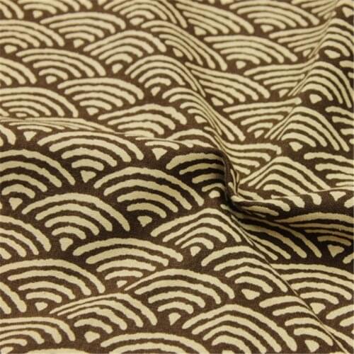 CF850 Japanese Morie Thick Cotton Fabric Brown/Red/Blue Fabrics Dress/Table Cloth/Curtain/Clothes DIY Patchwork Material