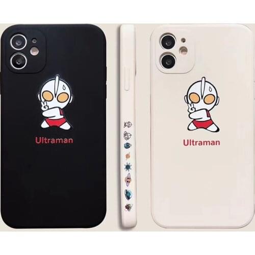 Liquid silicone Ultraman Phone Case For iphone 12 11 Pro Max 12Mini X XS MAX XR 7 8 Plus SE 2 Skin feels Soft Case Cover Fundas