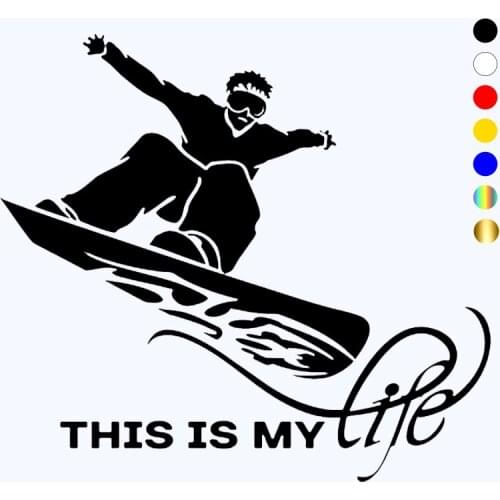 CK3384# ski-this is my life vinyl car sticker reflective waterproof removable decal self-adhesive car auto stickers