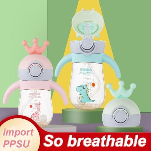 Childrens Straw Cup Plastic Water Bottles Baby Cartoon Ncreative Student Kettle Water Bottles School Kids