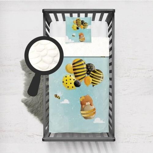 Kids Minky Blanket Super Soft and Warm Baby Blankets Children for Couch and Bed Green Honey Bee Bear Model 219