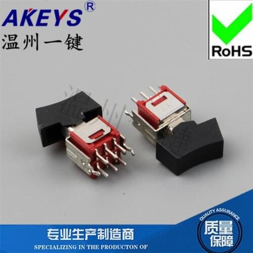 SRLS-202-A2-02B-RS Rocker switch 6 feet two gears Small Toggle Switch with Cap 2A 250V