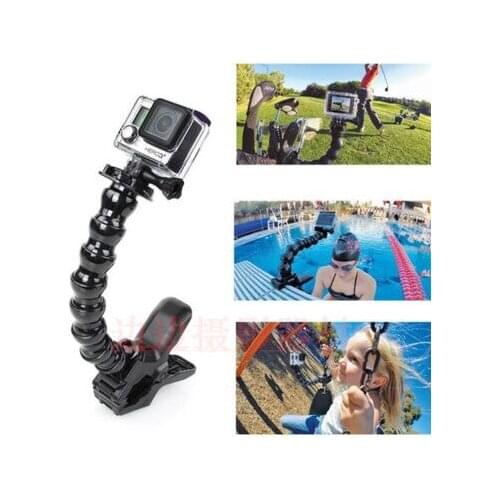 Go Pro Adjustable Neck gopro camera Jaws Flex Clamp Mount Flexible Tripod for Gopro hero 4/3+3/2 sj4000 6000 xiaomi yi Camera