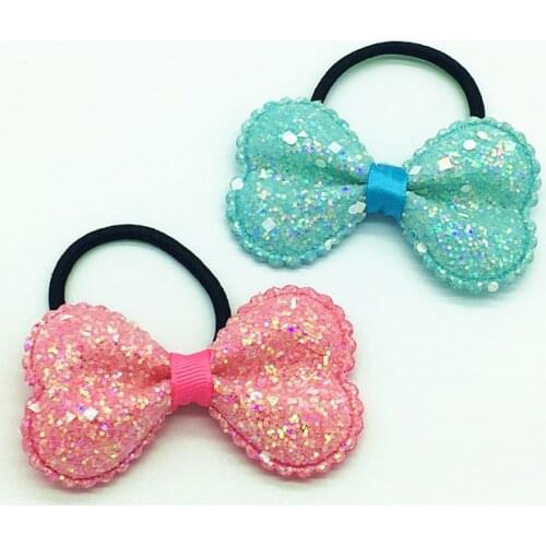 Hot Sale High elastic big butterfly hair circle High-grade Hair Accessories For Women Elastic Hair Ring Ponytail Holder