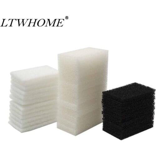 LTWHOME Compatible Foam Carbon Polyester Filter Pads Set Fit for Fluval 2 Plus + Filter