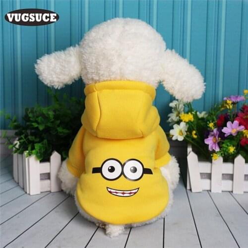 VUGSUCE Cute Cartoon Dog Hoodies Clothing Soft Warm Coat Jacket Sweatshirts Dog Clothes for Small Dogs Pet Products