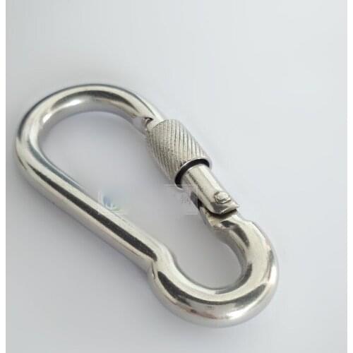 M4/5/6/7/8/9/10/11/12 Multifunctional 304 Stainless Steel Spring Snap Carabiner Quick Link Lock Ring Hook