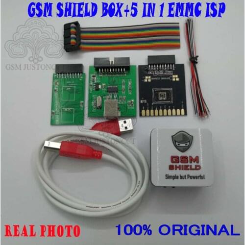 THE NEWEST ORIGINAL GSM SHIELD BOX+5 in 1 EMMC adapter Repair Imei Reset Google account