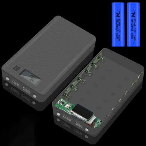 New DIY Portable External 5V DIY 6*18650 Case Digital LCD Display Power Bank Shell Battery Charge Storage Box Without Battery