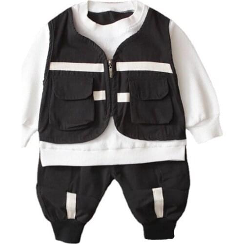 New Spring Autumn Baby Girls Clothes Suit Fashion Children Boys T-Shirt Pants 2Pcs/Sets Toddler Sports Clothing Kids Tracksuits