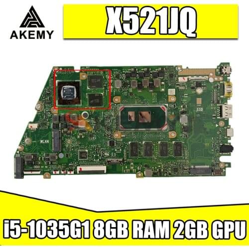 X521JQ original mainboard W/ i5-1035G1 8GB RAM 2GB GPU For ASUS X521 X521J X521JQ laptop motherboard mainboard tested full 100