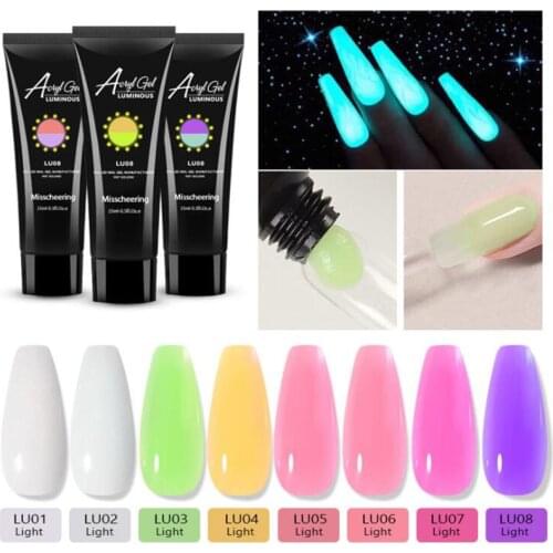 Poly Nail Art Crystal Gel Luminous DIY Finger Nail Extension Uv Nail Gel Polish Acrylic Gel for Nails Extensions Manicure
