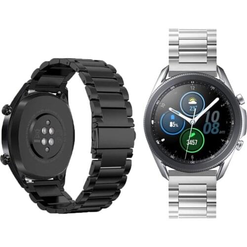 22mm Huawei Gt2 Watch Strap Metal Watchband For Huawei GT2/GT 2E/Samsung Galaxy Watch 3 Adjustable Stainless Straps Watch Band
