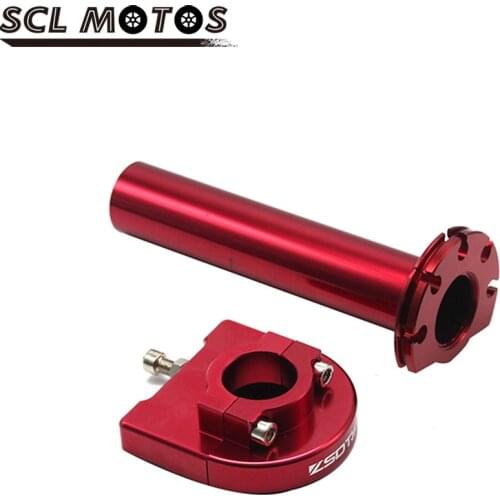 SCL MOTOS 7/8'' 22mm CNC Aluminum Motorcycle Gas Throttle Grip Settle Handle Throttle Grips For Pit Dirt Bike Motocross